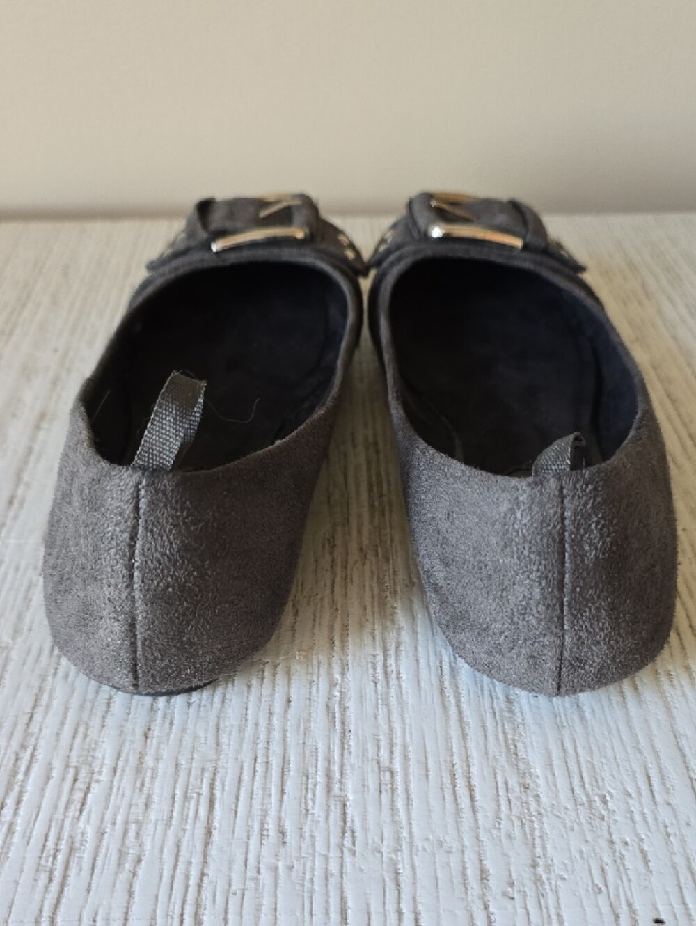 GAP Gray Suede Buckle Flats - Picture 4 of 7